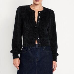 Old Navy Cropped Eyelash Cardigan NWT